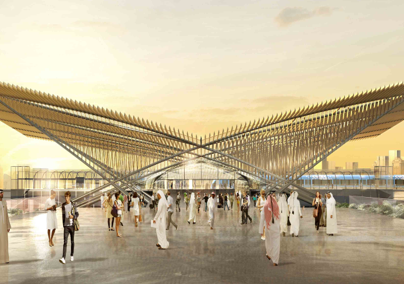 Pedestrian Simulation Study for EXPO 2020 Stations